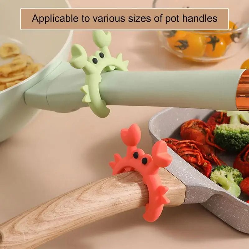 Crab Clip Silicone Utensil Rest Heat Resistant Spoon And Spatula Holder For Stove Top 1