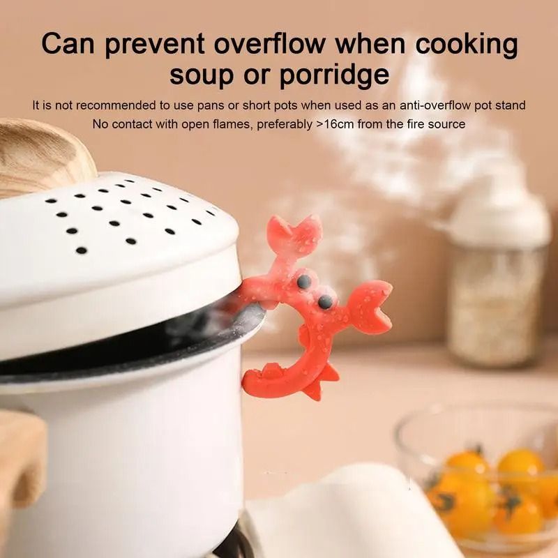 Crab Clip Silicone Utensil Rest Heat Resistant Spoon And Spatula Holder For Stove Top 2