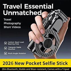 4 in 1 magnetic mini selfie stick with bluetooth remote and 360 rotation phone mount