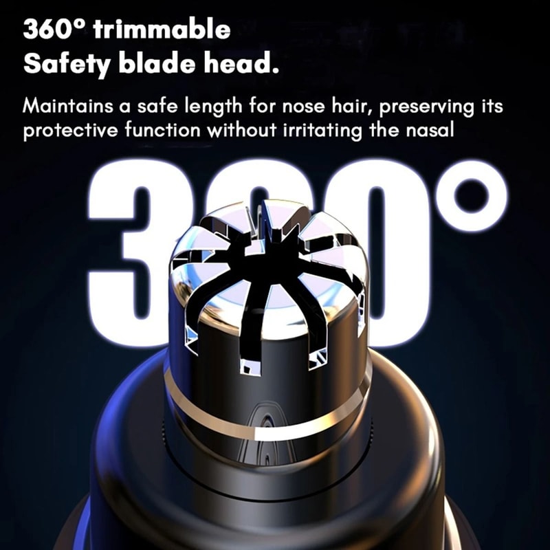 Portable Electric Nose Hair Trimmer Rechargeable Painless Ear And Eyebrow Grooming Tool 3