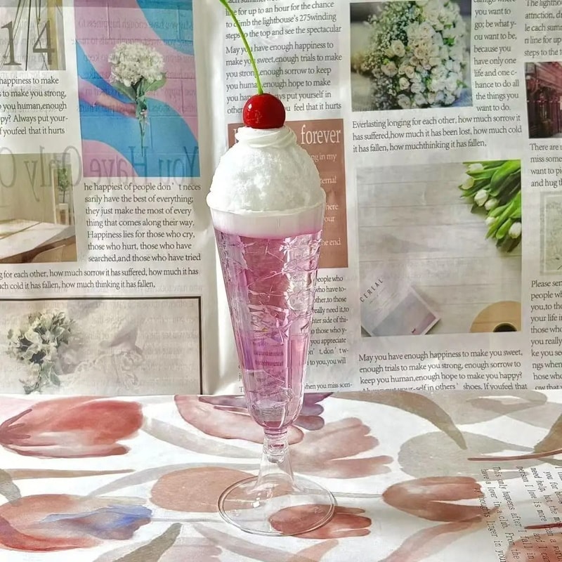 Retro Pudding Pink Soda Jelly Decor Set Japanese Style Kawaii Room Display Ornaments 9