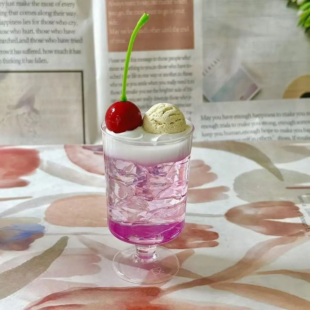 Retro Pudding Pink Soda Jelly Decor Set Japanese Style Kawaii Room Display Ornaments 6
