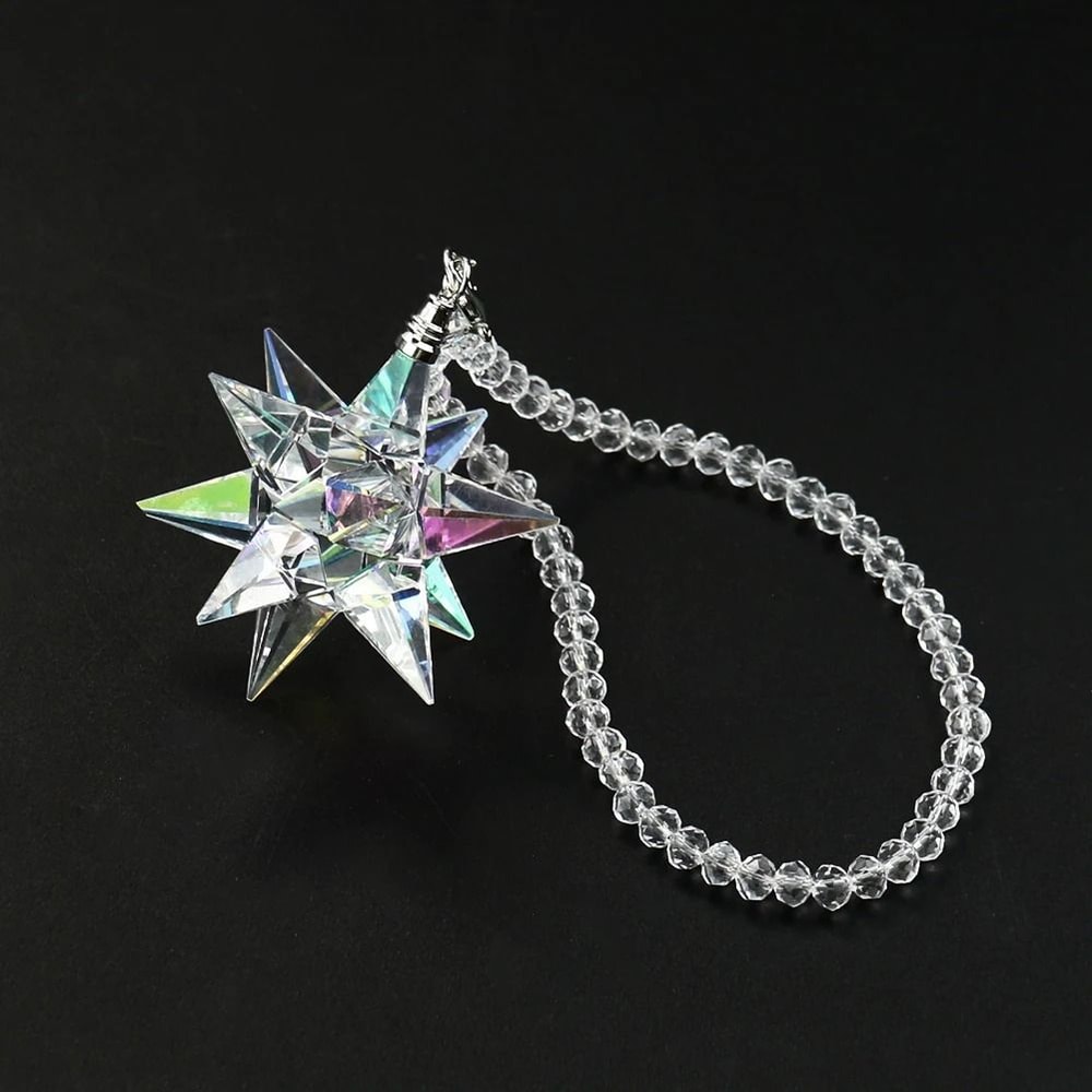 AB Crystal Rainbow Maker Car Pendant Hanging Prism Rearview Mirror Decor 3