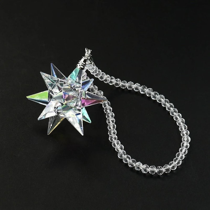 AB Crystal Rainbow Maker Car Pendant Hanging Prism Rearview Mirror Decor 3