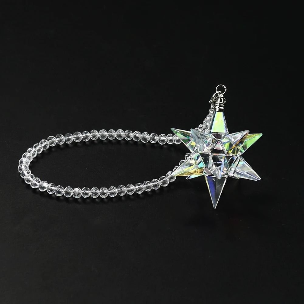 AB Crystal Rainbow Maker Car Pendant Hanging Prism Rearview Mirror Decor 4