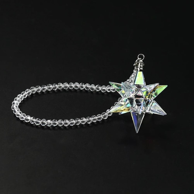 AB Crystal Rainbow Maker Car Pendant Hanging Prism Rearview Mirror Decor 4