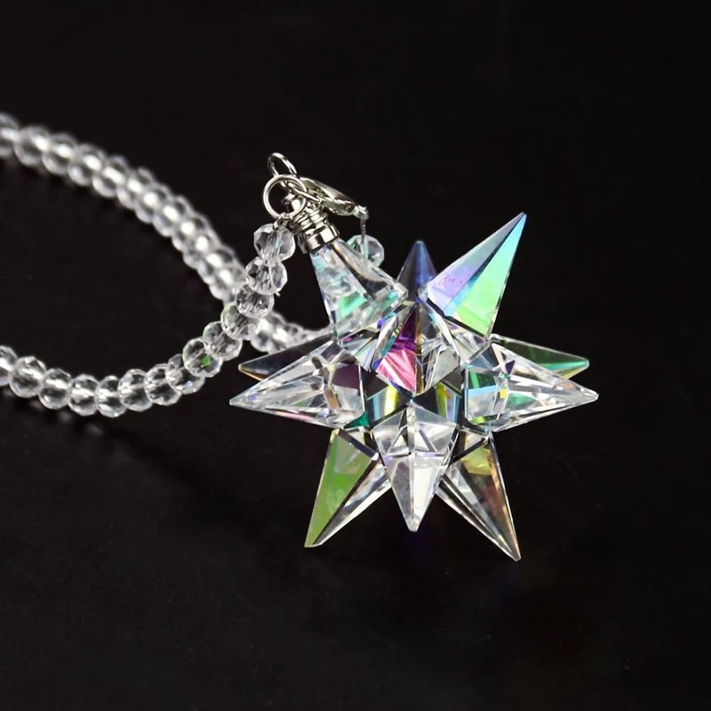 AB Crystal Rainbow Maker Car Pendant Hanging Prism Rearview Mirror Decor 5