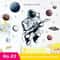 Removable Astronaut Wall Stickers Space Theme PVC Decals For Kids Room Decor 7