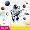Removable Astronaut Wall Stickers Space Theme PVC Decals For Kids Room Decor 7