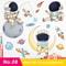Removable Astronaut Wall Stickers Space Theme PVC Decals For Kids Room Decor 8