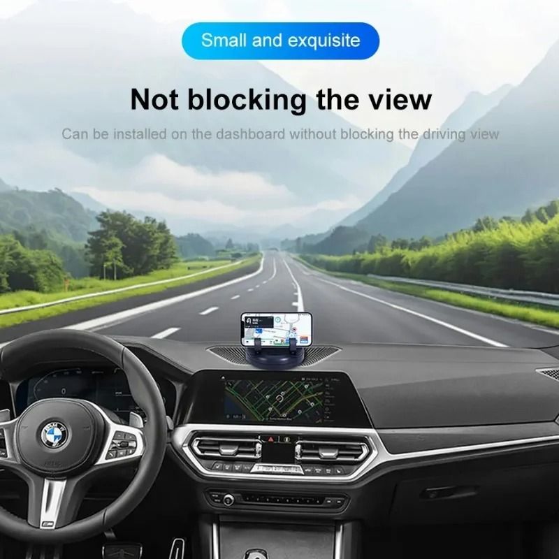 360 Degree Magnetic Dashboard Phone Holder With Suction Base And Luminous Plate 2
