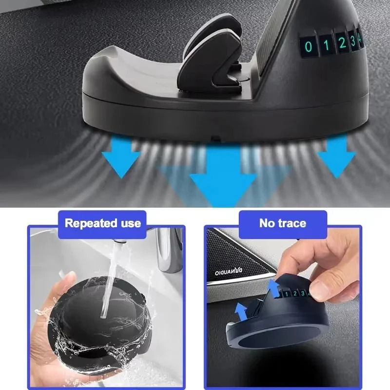 360 Degree Magnetic Dashboard Phone Holder With Suction Base And Luminous Plate 5
