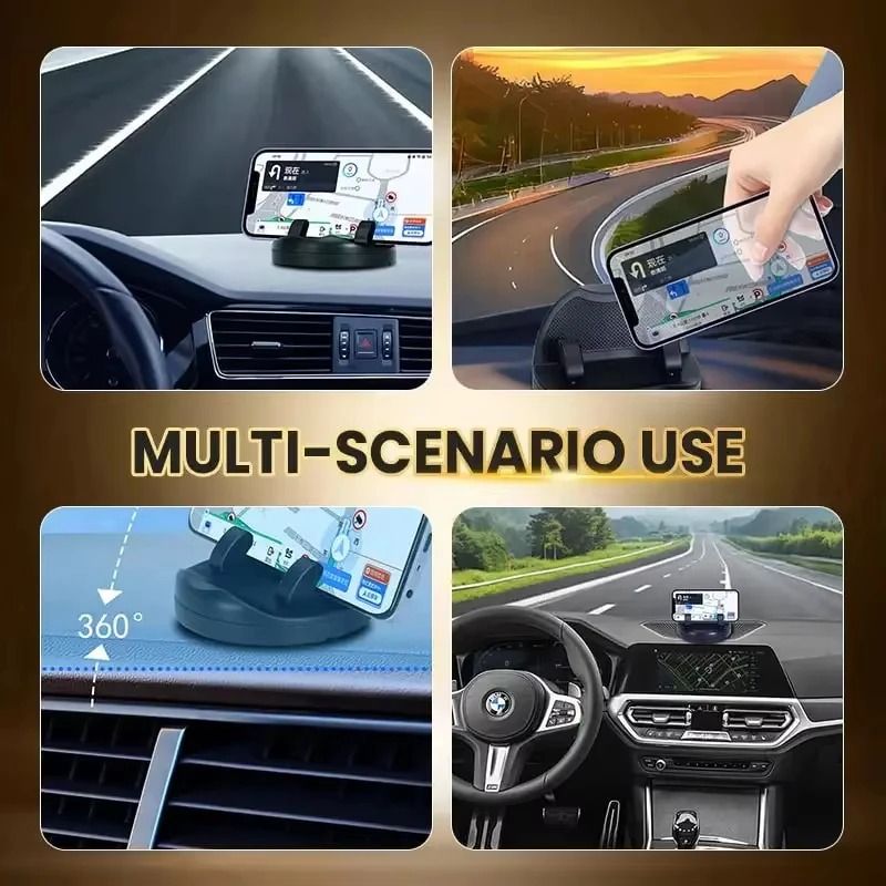 360 Degree Magnetic Dashboard Phone Holder With Suction Base And Luminous Plate 6