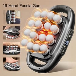 16 head deep tissue massage gun set electric muscle relaxation device for full body recovery