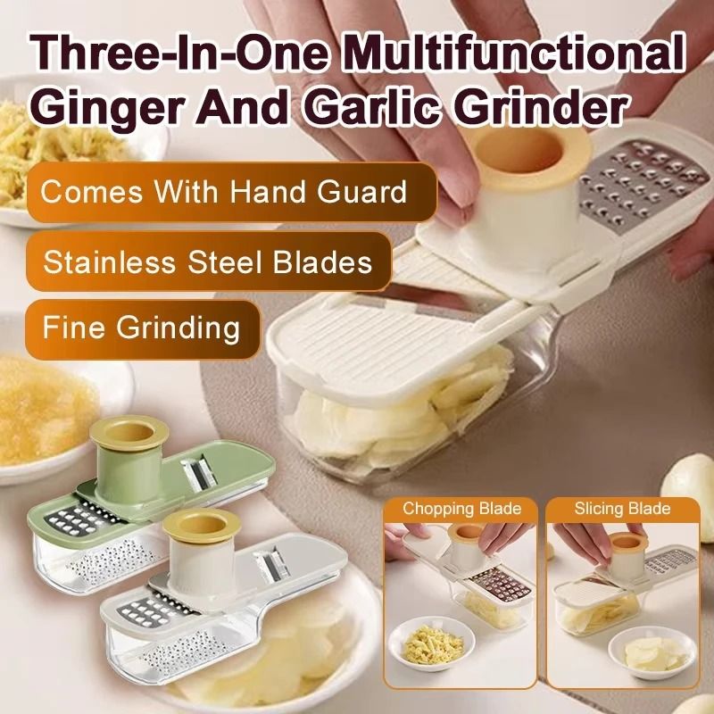 3 In 1 Ginger Garlic Grinder Manual Kitchen Slicer And Mincer Tool 2