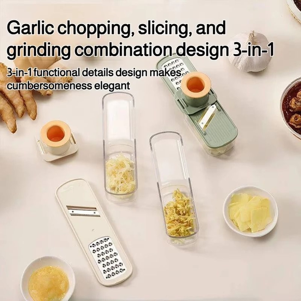 3 In 1 Ginger Garlic Grinder Manual Kitchen Slicer And Mincer Tool 5