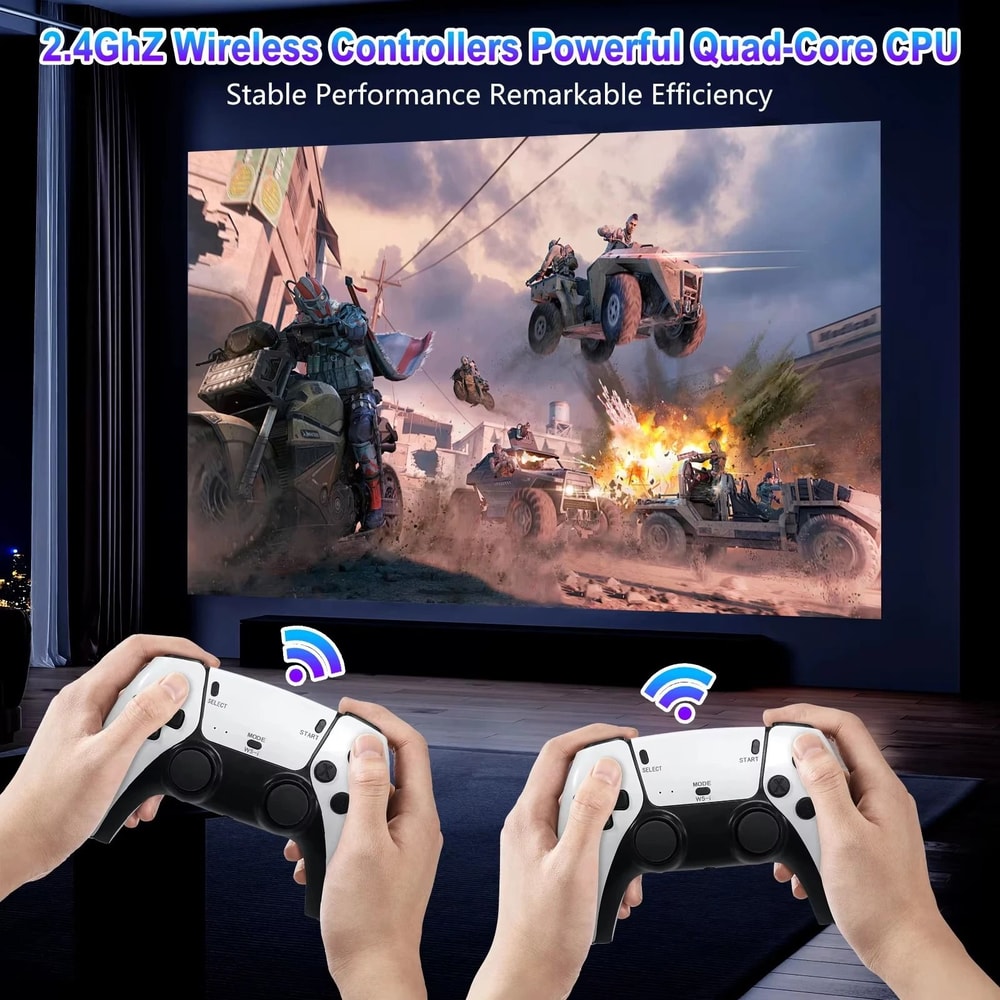 4K Retro Game Stick Console With 20000 Games And Wireless Controllers 3