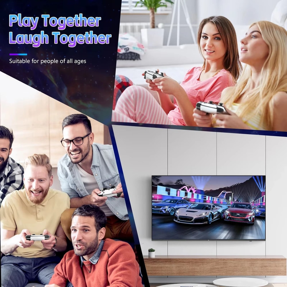 4K Retro Game Stick Console With 20000 Games And Wireless Controllers 4