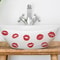 Red Lip Print Wall Stickers Self Adhesive Bedroom Bathroom Decor Decals 2