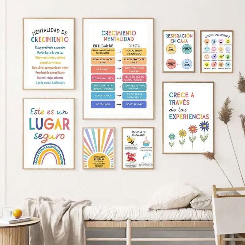 Growth Mindset Poster Therapy Office Wall Art Social Worker Decor Print 1