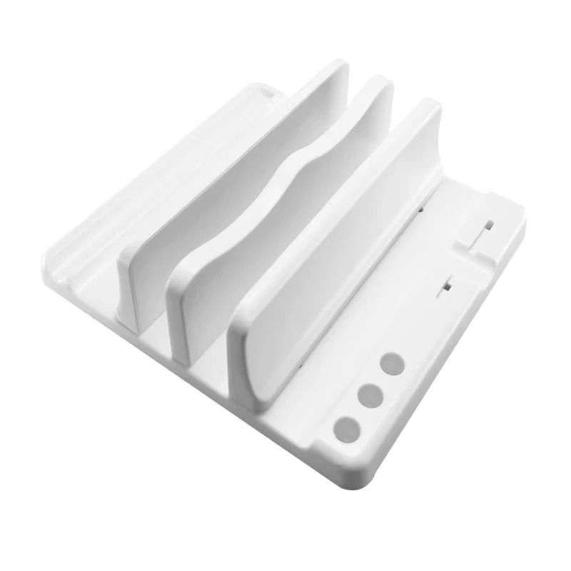 Adjustable 4 Slot Vertical Laptop Stand Space Saving Desk Organizer 9