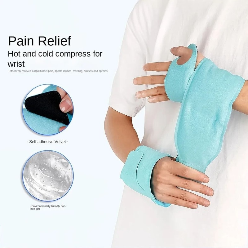Wrist Ice Pack Wrap For Carpal Tunnel Relief Adjustable Gel Cold Therapy Brace 6