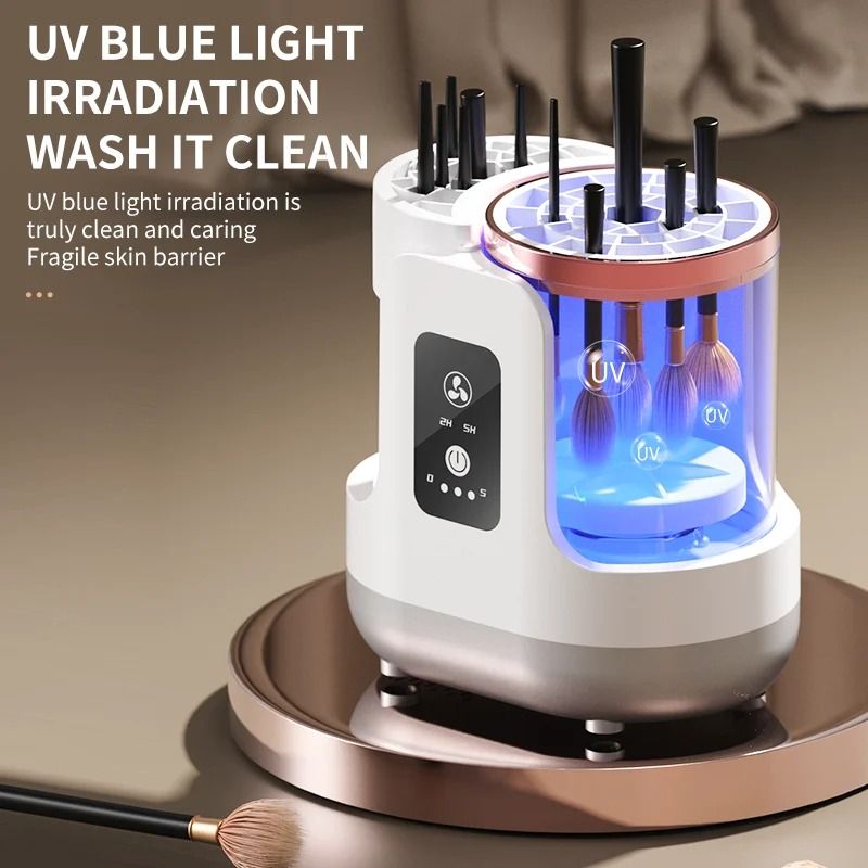 3 In 1 USB Electric Makeup Brush Cleaner Automatic Dryer And Storage Organizer 1