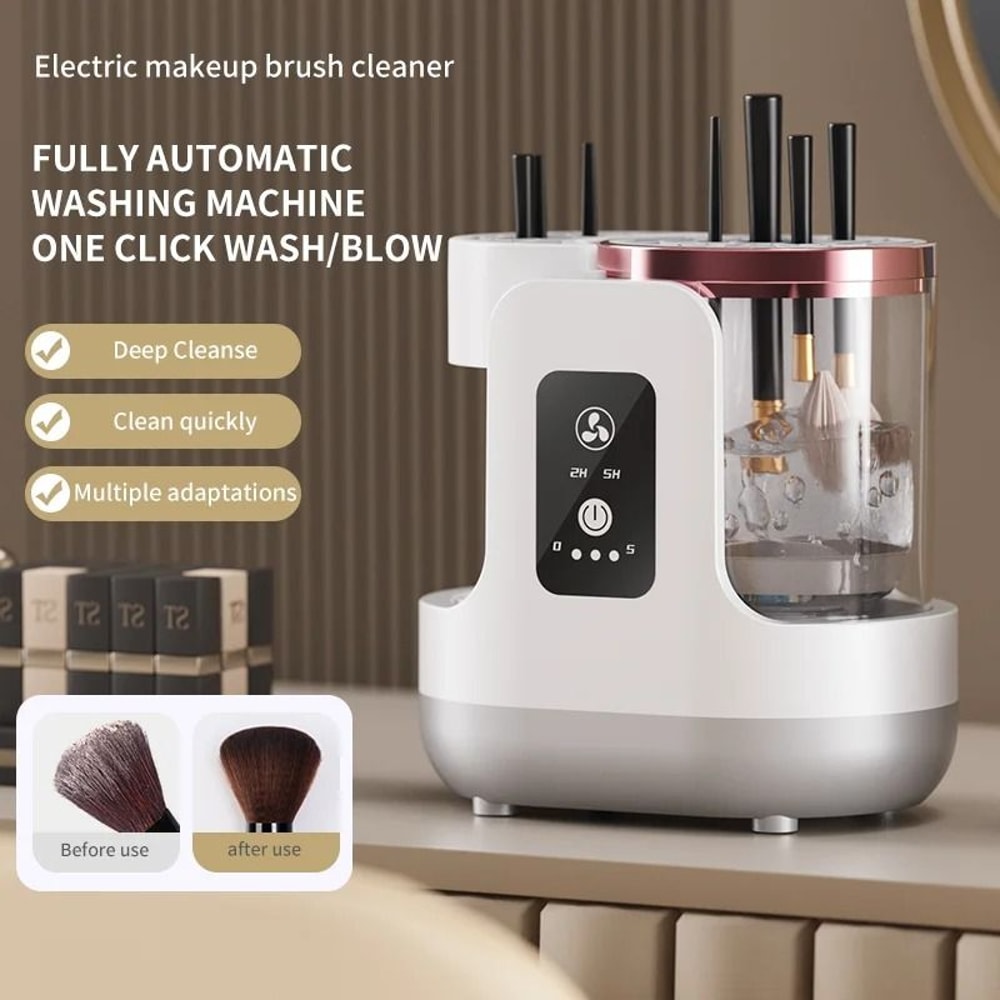 3 In 1 USB Electric Makeup Brush Cleaner Automatic Dryer And Storage Organizer 5