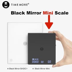 timemore black mirror mini coffee scale with flow rate timer for espresso and pour over