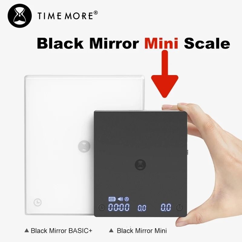 TIMEMORE Black Mirror Mini Coffee Scale With Flow Rate Timer For Espresso And Pour Over 1