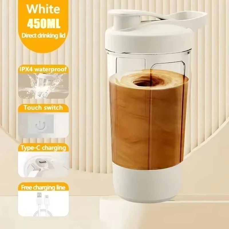 450ML Electric Self Stirring Protein Shaker Cup USB Rechargeable Mixing Bottle 3