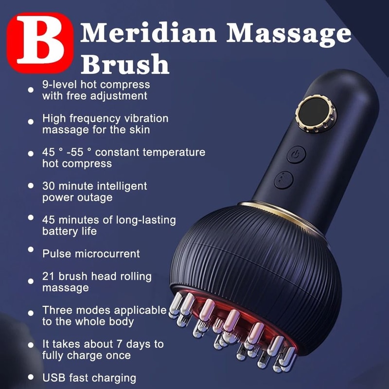 Electric Gua Sha Massager EMS Microcurrent Hot Compress Body Slimming Device 7