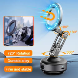 x93 magnetic phone holder vacuum suction rotating foldable multi surface stand