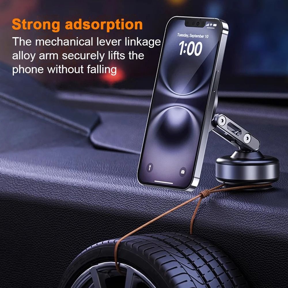 X93 Magnetic Phone Holder Vacuum Suction Rotating Foldable Multi Surface Stand 4