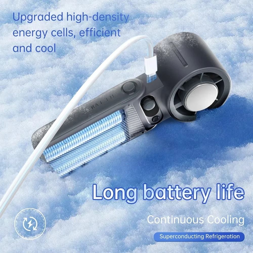 Rechargeable Handheld Cooling Fan 199Speed Portable Mini Fan With Turbo Airflow 2