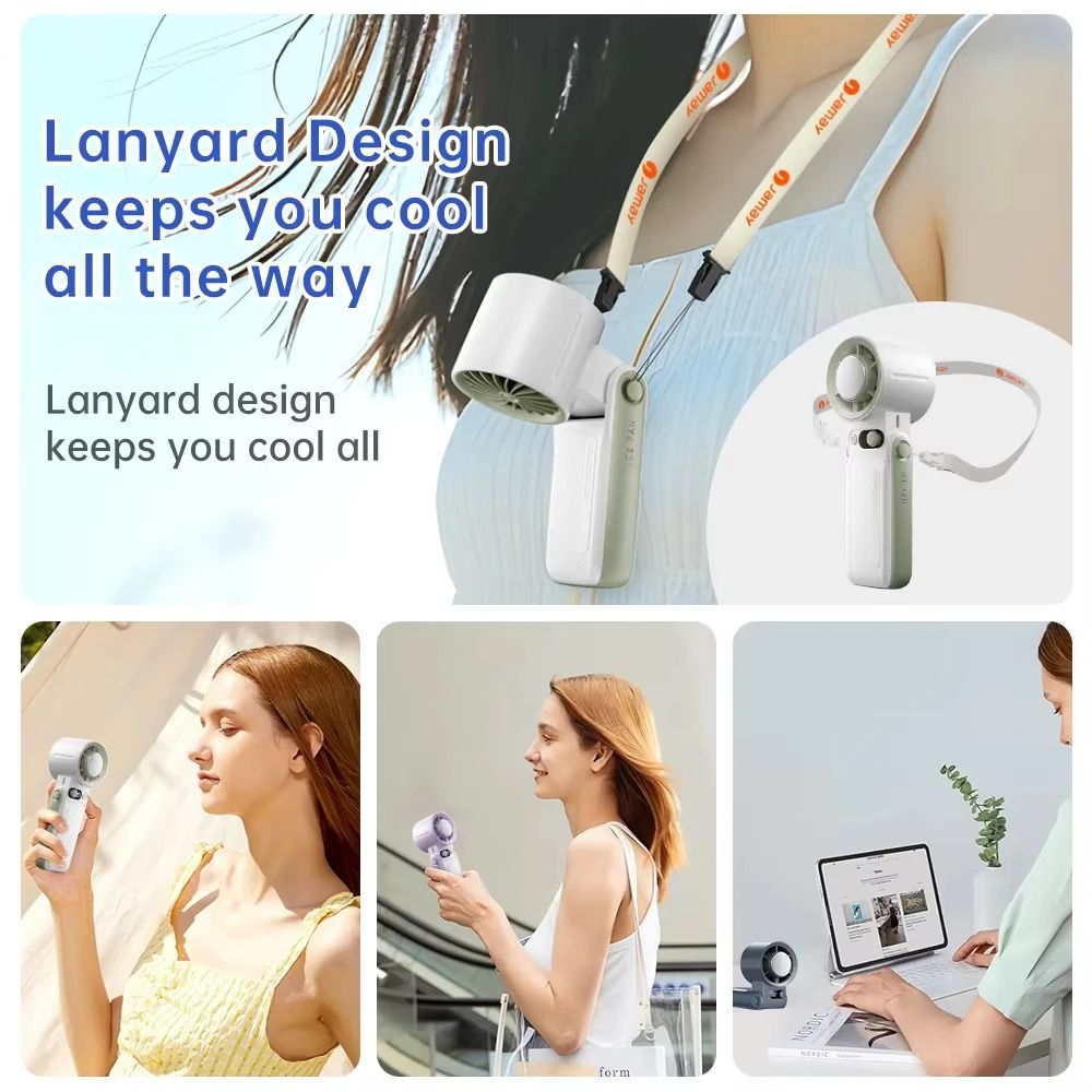 Rechargeable Handheld Cooling Fan 199Speed Portable Mini Fan With Turbo Airflow 4