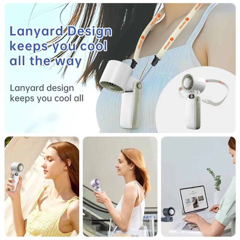 Rechargeable Handheld Cooling Fan 199Speed Portable Mini Fan With Turbo Airflow 4