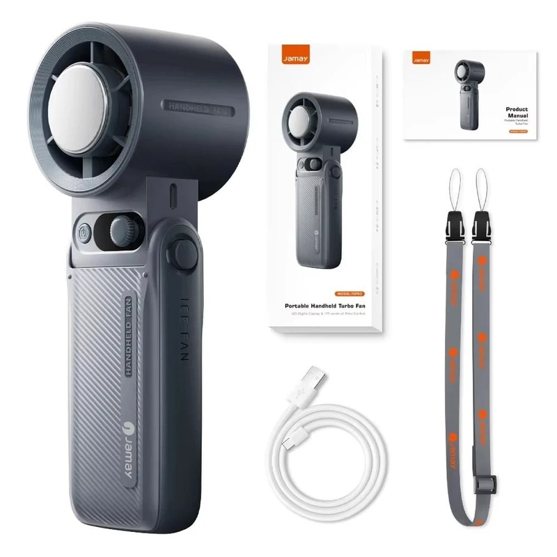 Rechargeable Handheld Cooling Fan 199Speed Portable Mini Fan With Turbo Airflow 7