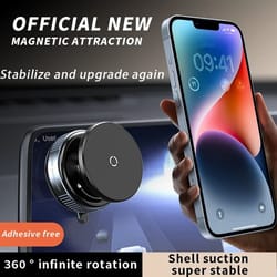 k009 magnetic vacuum phone holder foldable 360° rotating car and multi surface mount