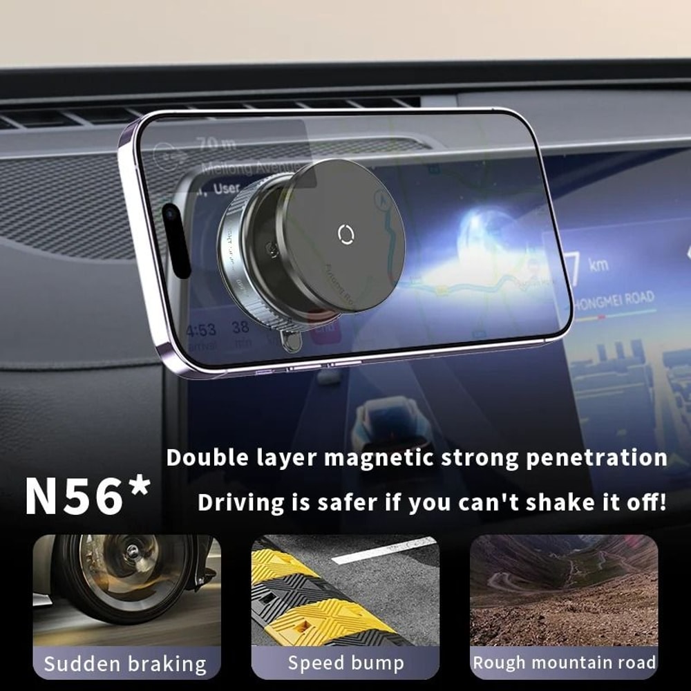 K009 Magnetic Vacuum Phone Holder Foldable 360 Rotating Car And Multi Surface Mount 3