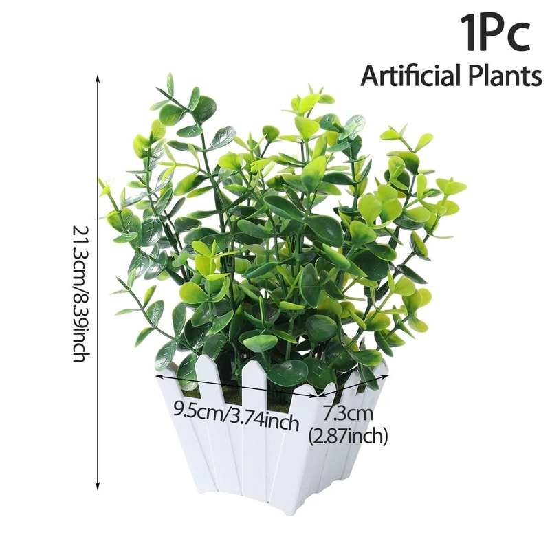 Artificial Bonsai Plant Mini Potted Green Tree Decor For Home And Office 11