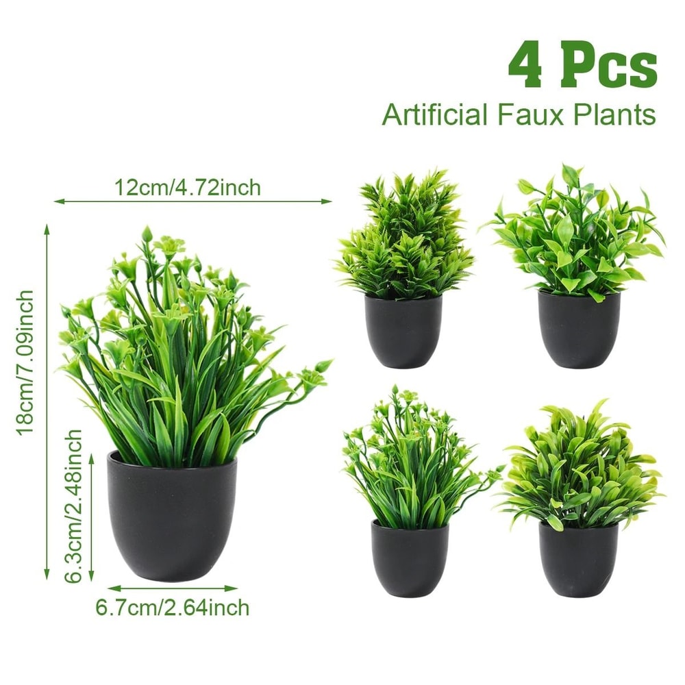 Artificial Bonsai Plant Mini Potted Green Tree Decor For Home And Office 14