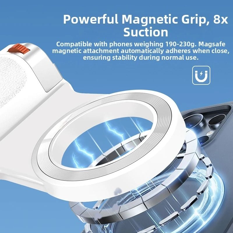 PH80 Magnetic Camera Grip With Remote Shutter And Fill Light Phone Handle 3