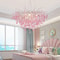 Modern Crystal Branch Chandelier Pink Blue Teardrop Ceiling Light 0