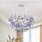 Modern Crystal Branch Chandelier Pink Blue Teardrop Ceiling Light 2
