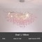 Modern Crystal Branch Chandelier Pink Blue Teardrop Ceiling Light 19