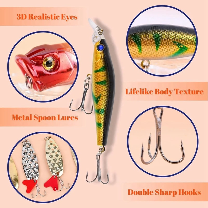 24 Day Fishing Advent Calendar Mystery Lure Gift Set For Men And Boys 6