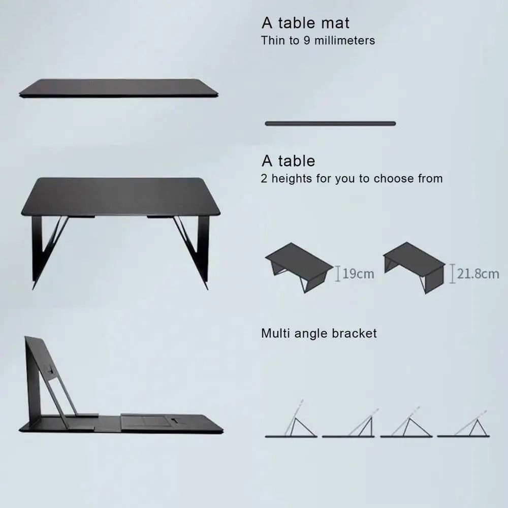 6 In 1 Foldable Laptop Stand Adjustable Multi Angle Portable Desk Riser 4