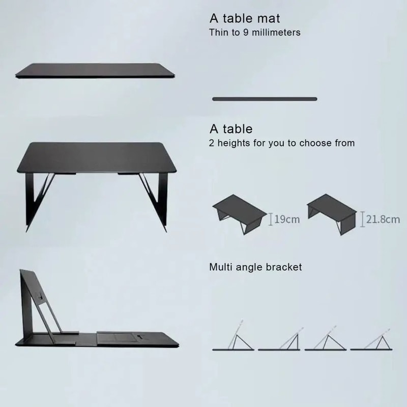6 In 1 Foldable Laptop Stand Adjustable Multi Angle Portable Desk Riser 4