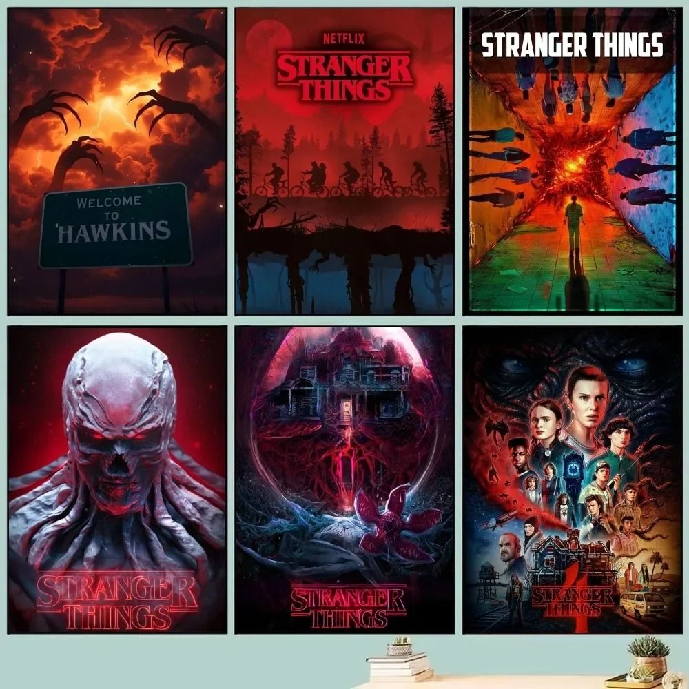 Stranger Things Retro Canvas Poster Vintage TV Series Wall Art Decor 0
